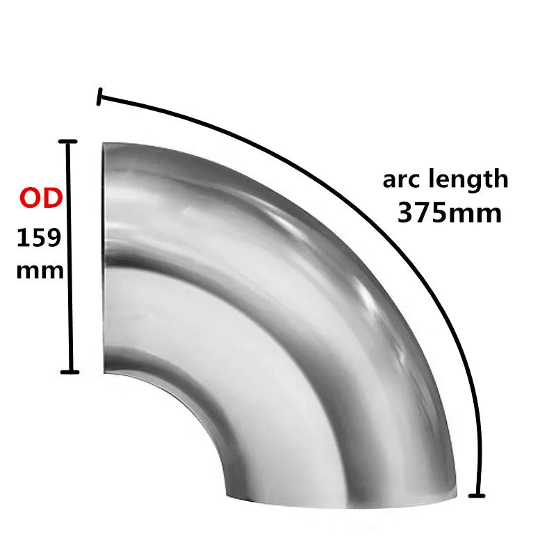 159mm stainless steel elbow 90 degree OD elbow bracket guardrail stair handrail decorative industrial use