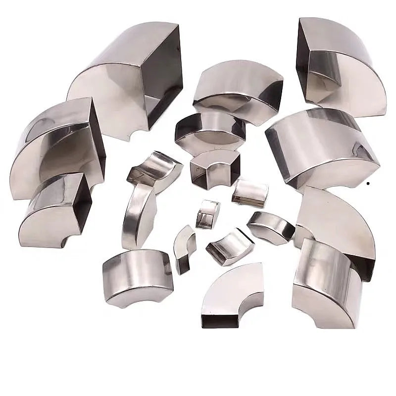 Stainless steel square elbow 90 degree OD elbow bracket guardrail stair handrail decoration industry square elbow