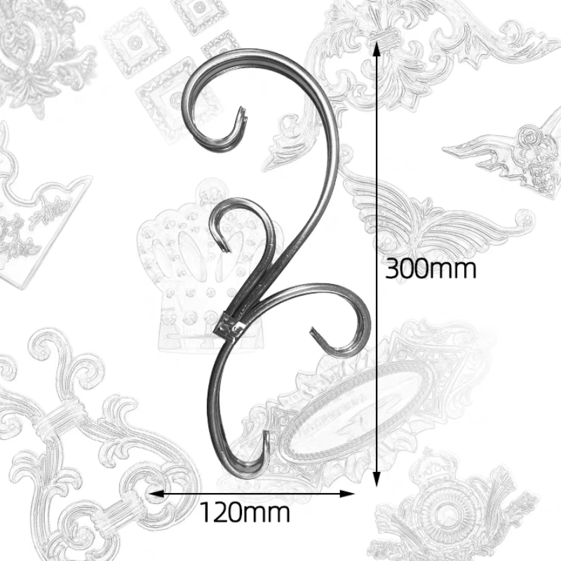 1 piece unique 304 metal craft door applique stair armrest furniture window fence stainless steel decorative flower