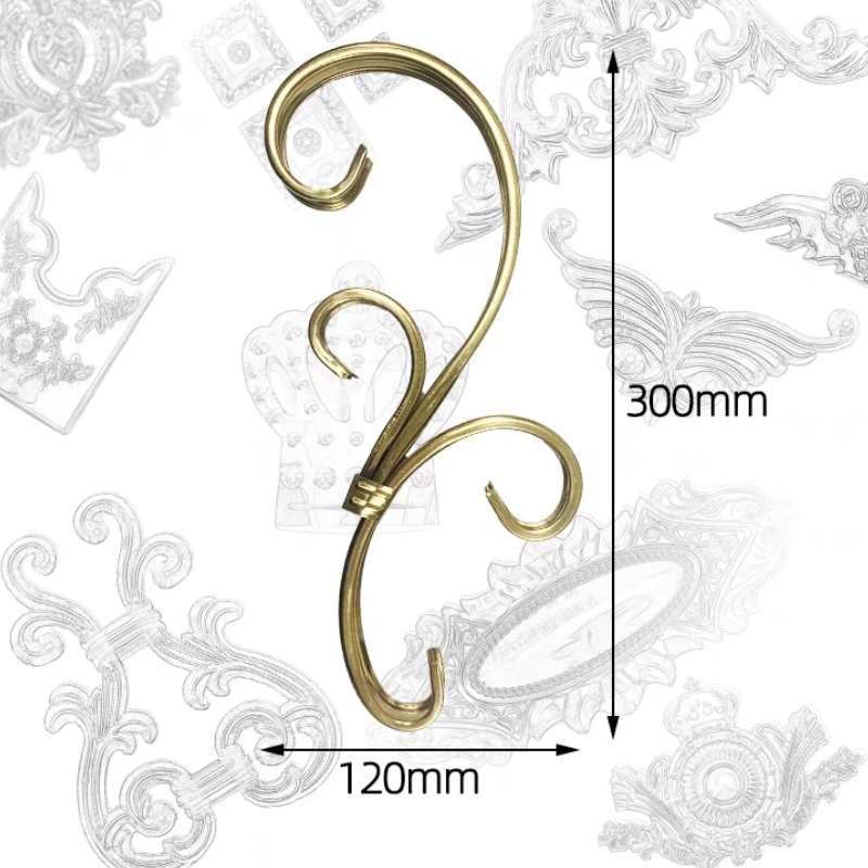 1 piece unique 304 metal craft door applique stair armrest furniture window fence stainless steel decorative flower