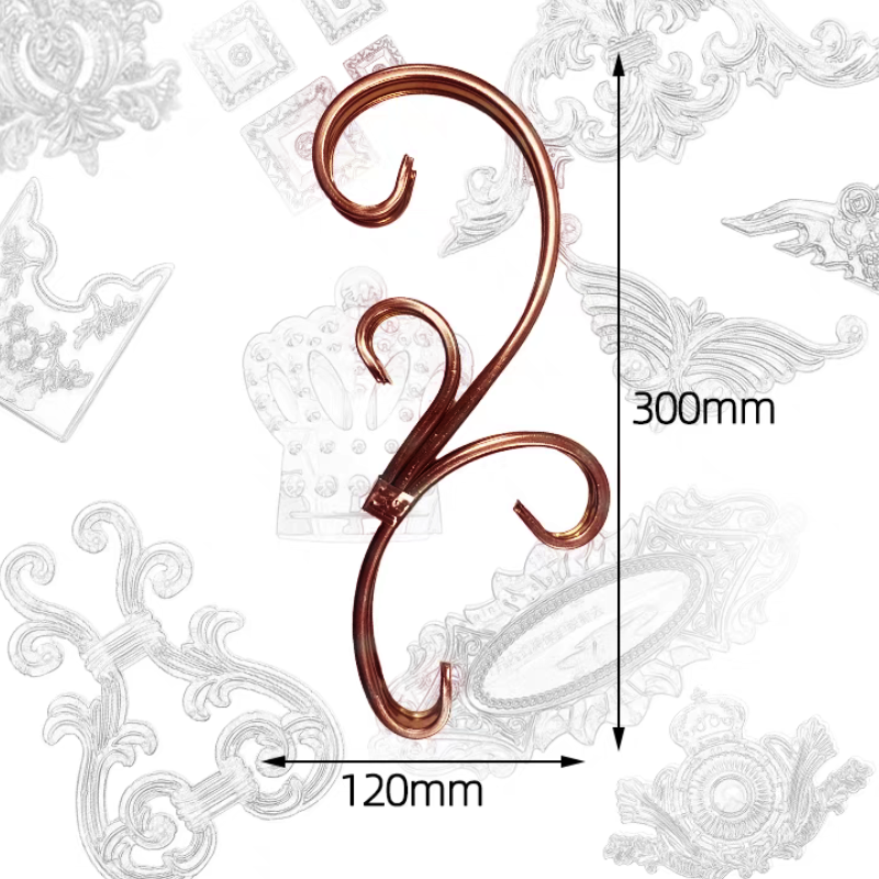 1 piece unique 304 metal craft door applique stair armrest furniture window fence stainless steel decorative flower